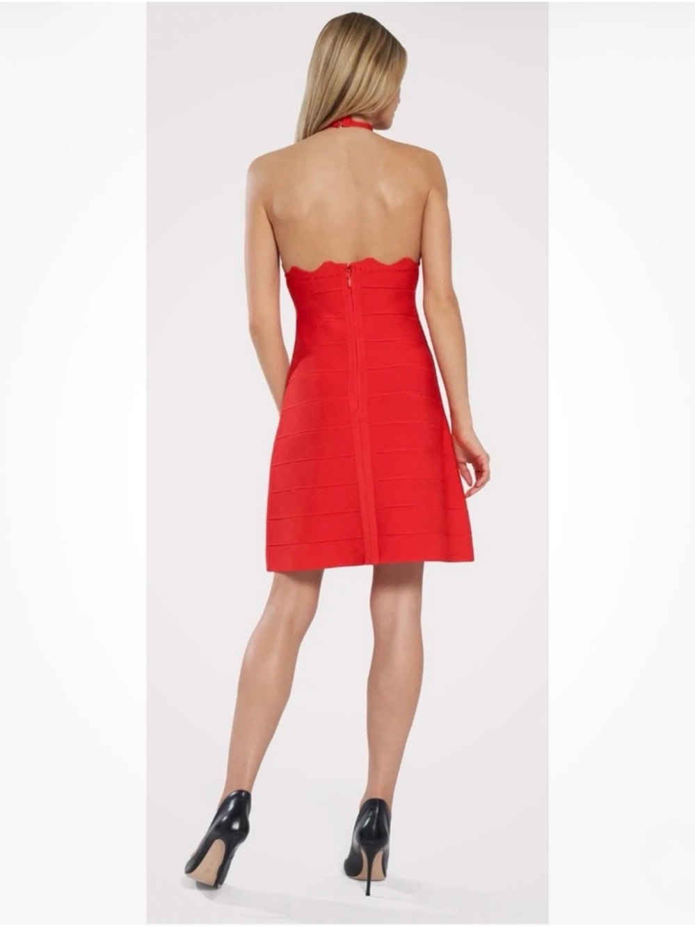 HERVE LEGER ‘Scallop Edge Mini Dress’ - Picture 3 of 12